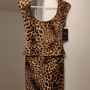 Trafaluc Leopard Print Dress - Size Small